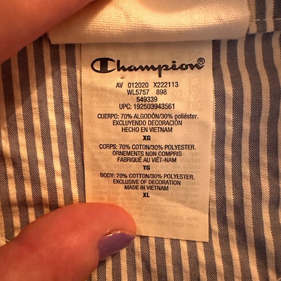 XL Champion seersucker quarter zip - Picture 4 of 4